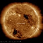 Two Coronal Holes Seen with SDO/AIA
