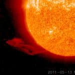 An Erupting Prominence Observed in 304 Angstrom Light with STEREO Ahead