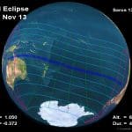 Total Eclipse Map for November 13-14, 2012