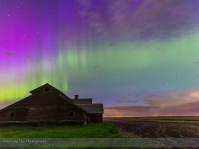 Purple Aurora over Old Barn #5 (June 7-8, 2014)