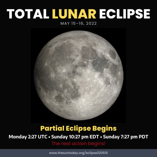 Total Lunar Eclipse — May 15-16, 2022