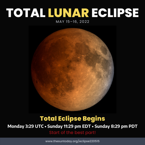 Total Lunar Eclipse — May 15-16, 2022