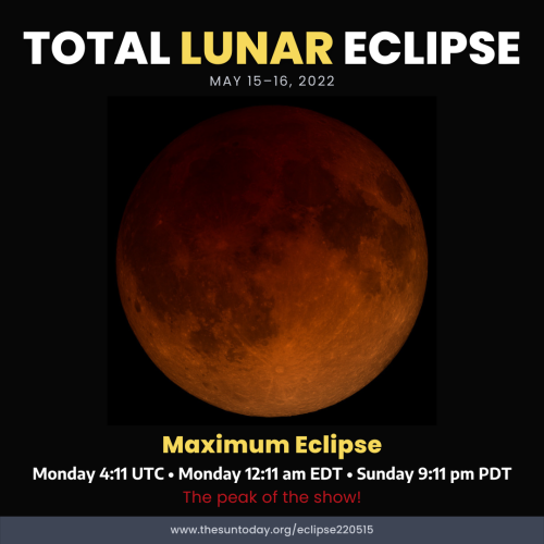 Total Lunar Eclipse — May 15-16, 2022