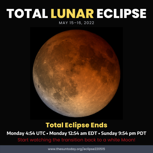 Total Lunar Eclipse — May 15-16, 2022