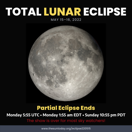 Total Lunar Eclipse — May 15-16, 2022