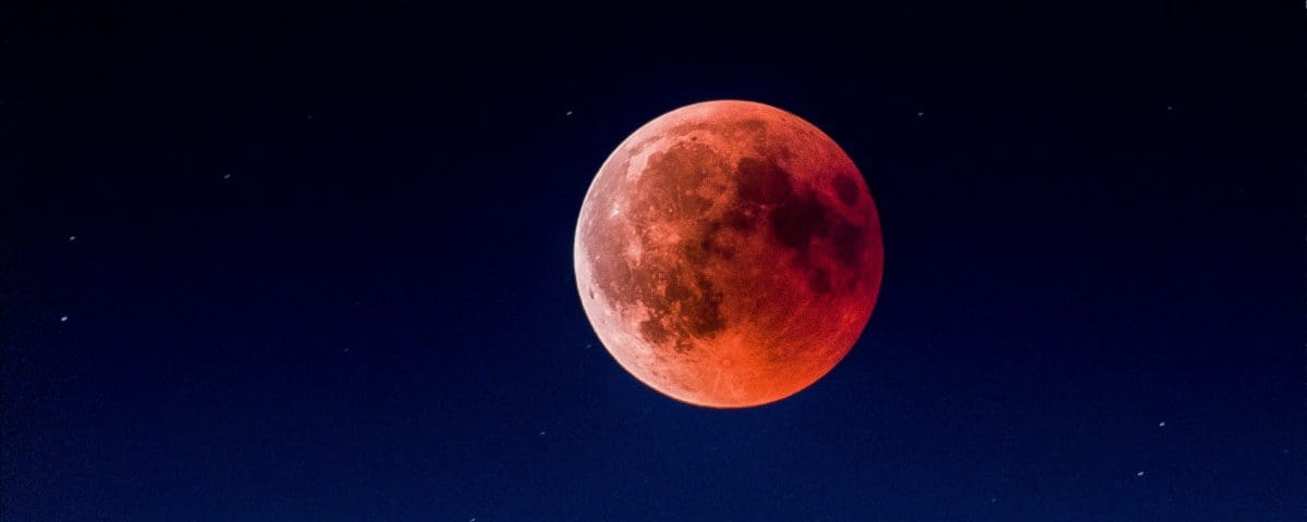 Lunar eclipse in Sidelhorn, Obergoms, Switzerland.