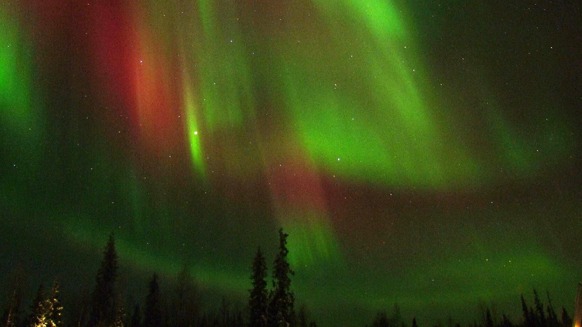 This aurora, photographed in Finland, was a beautiful side effect of a geomagnetic storm in February 2012.