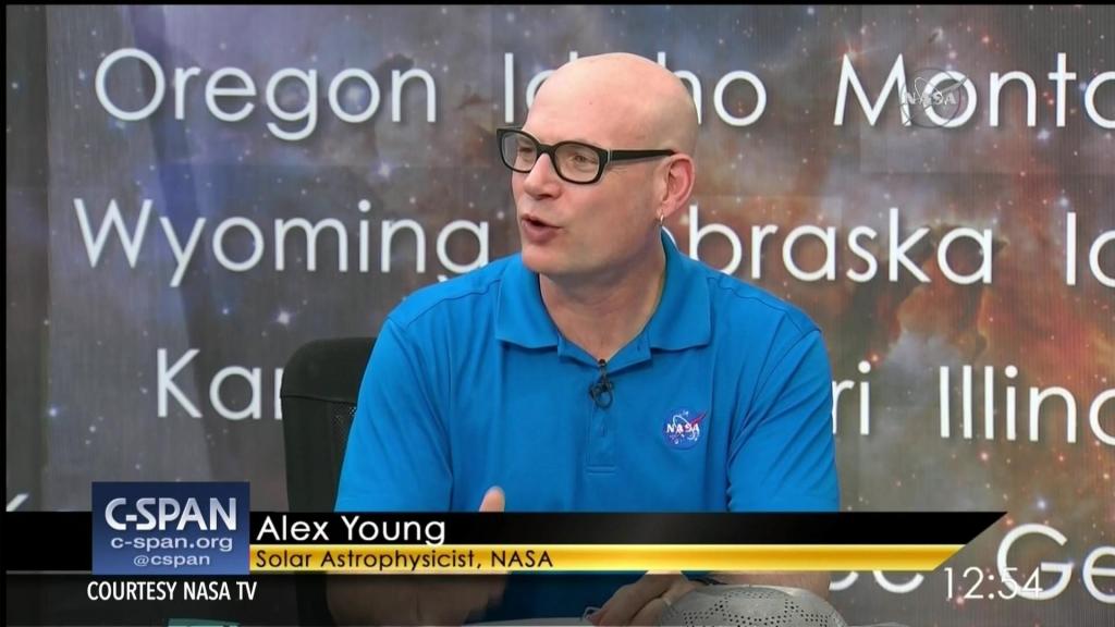 C. Alex Young on the NASA TV Coverage of the Total Solar Eclipse, August 21, 2017 CREDIT: NASA & C-SPAN