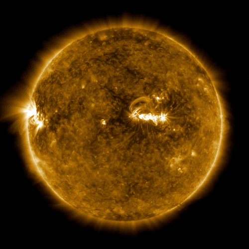 Animated GIF of the Moon transiting across the Sun, taken by SDO in 171 ångstrom extreme ultraviolet light on August 21, 2017. Credit: NASA/SDO