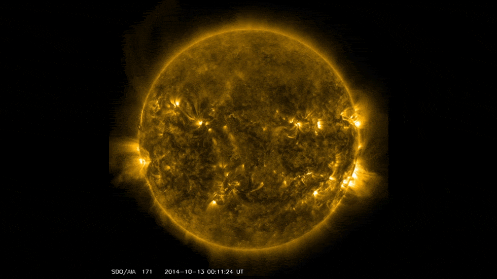 Active Sun (October 2014) - Credit: NASA/SDO