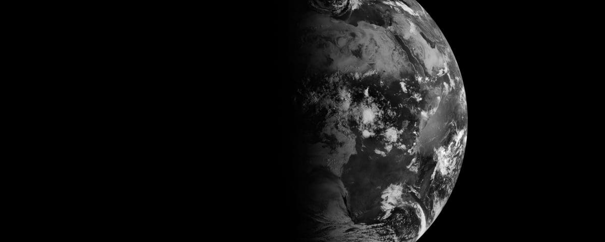 On the September equinox, the terminator is a north-south line, and the sun is said to sit directly above the equator. CREDIT: NASA's Earth Observatory