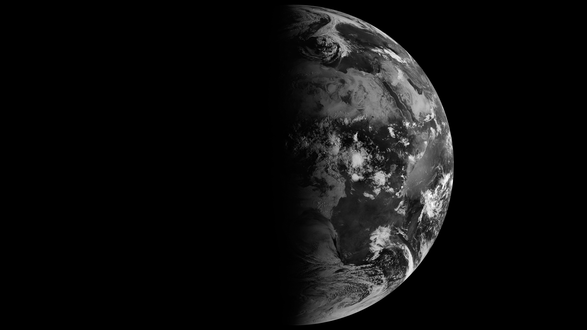On the September equinox, the terminator is a north-south line, and the sun is said to sit directly above the equator. CREDIT: NASA's Earth Observatory