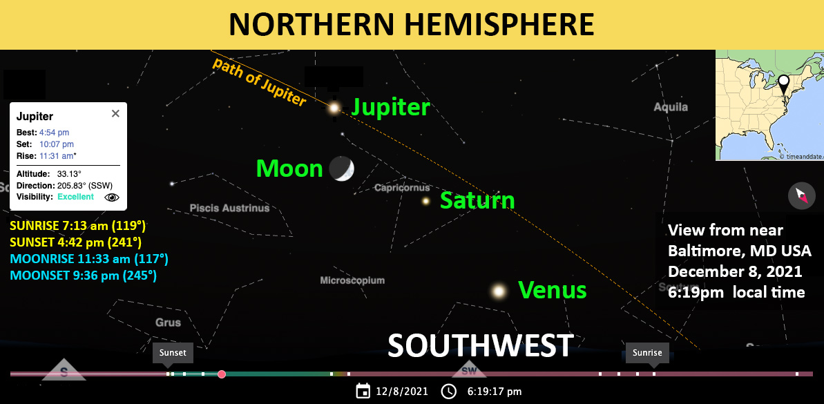 Northern Hemisphere Night Sky - 12.08.2021