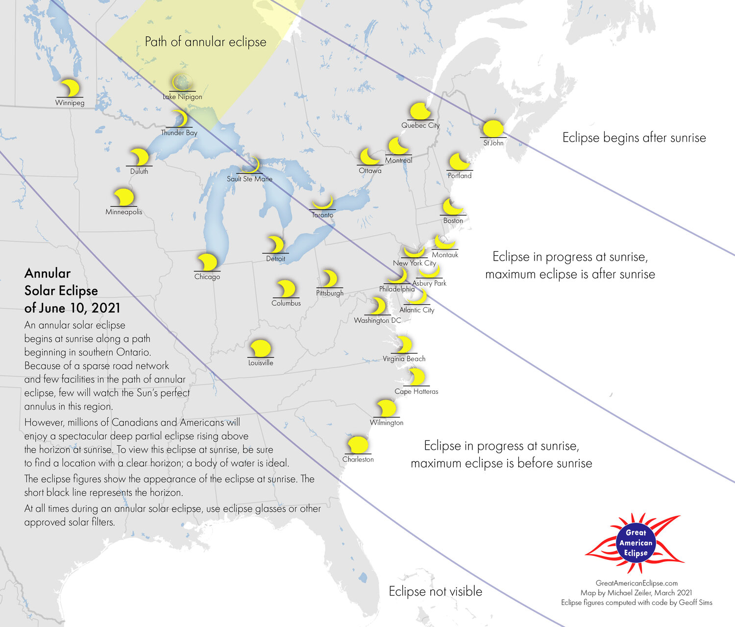 Annular Solar Eclipse – June 10, 2021 - CREDIT: Michael Zeiler, GreatAmericanEclipse.com