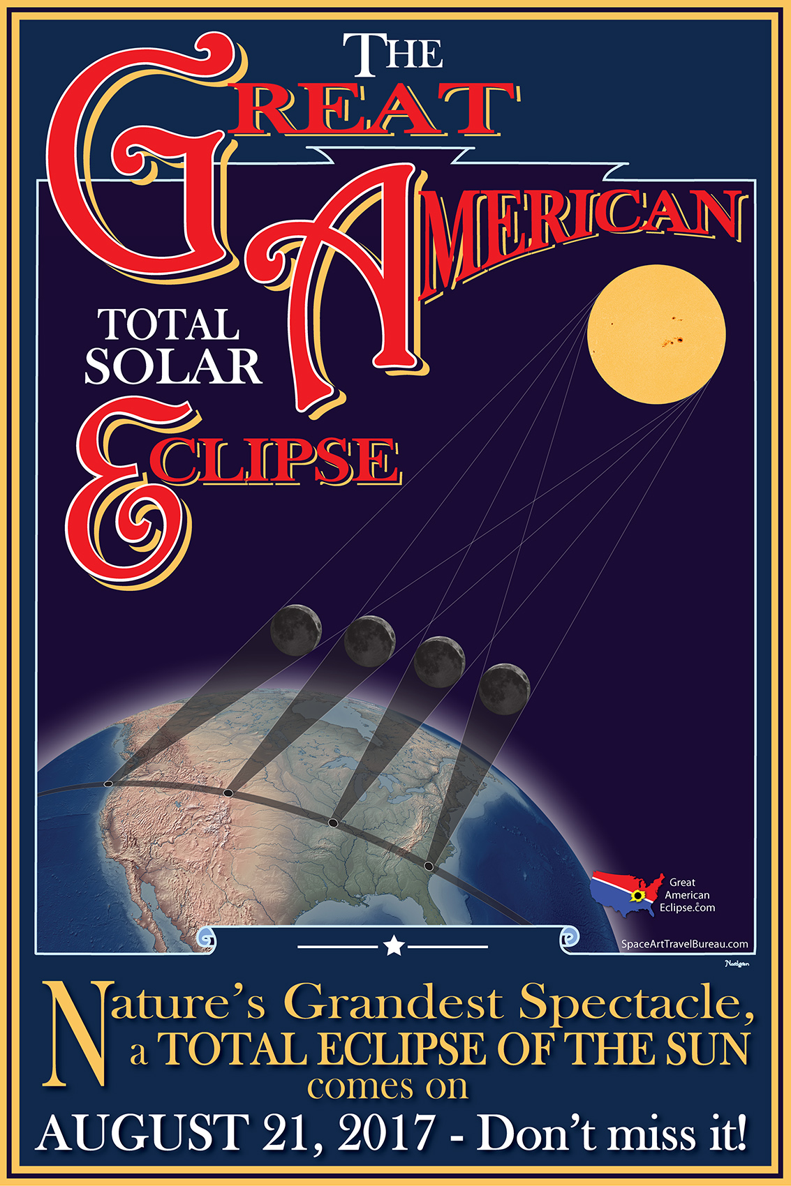 Credit: Tyler Nordgren (Space Art Travel Bureau) / Michael Zeiler (GreatAmericanEclipse.com)
