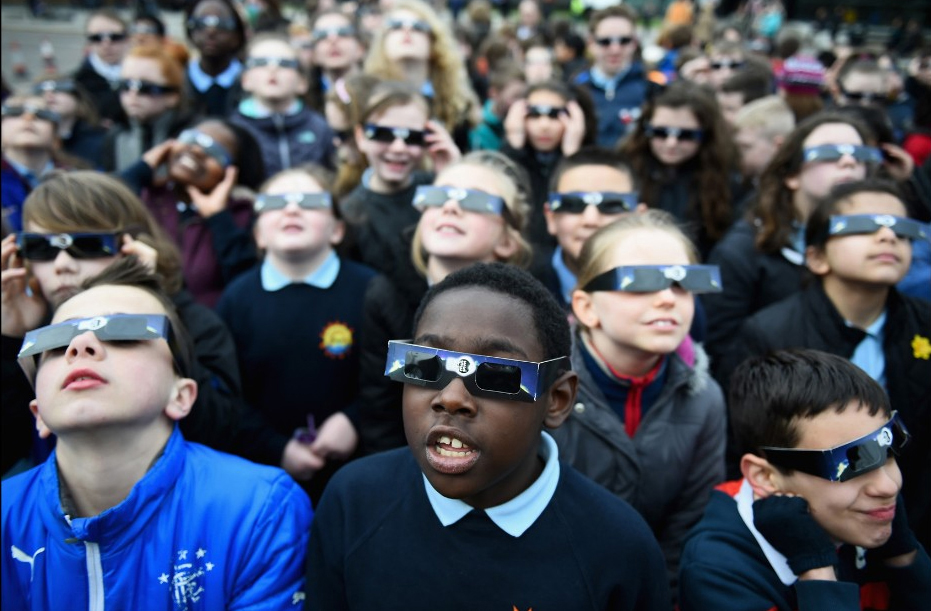 Safe solar eclipse viewing - Homemade filters or ordinary sunglasses, even very dark ones, are not safe for looking at the uneclipsed or partially eclipsed Sun. Credit: Courtesy Mark Margolis / Rainbow Symphony