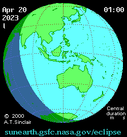 Hybrid Solar eclipse of April 20, 2023