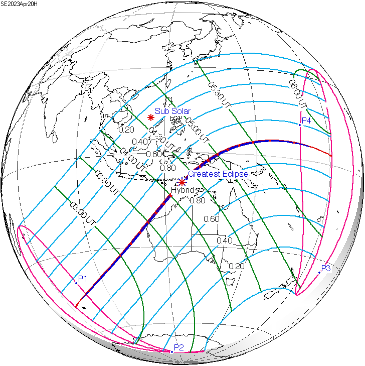 Hybrid Solar Eclipse of April 20, 2023