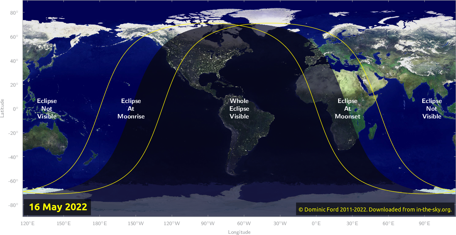 May 15-16, 2022 Total Lunar Eclipse Map via Dominic Ford - In-The-Sky.org