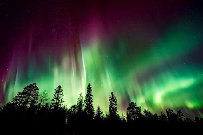 Aurora borealis by David Mark