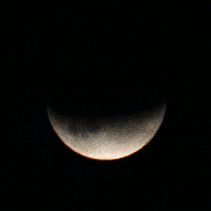 Latter phases of the partial lunar eclipse on 17 July 2019 taken from Gloucestershire, United Kingdom